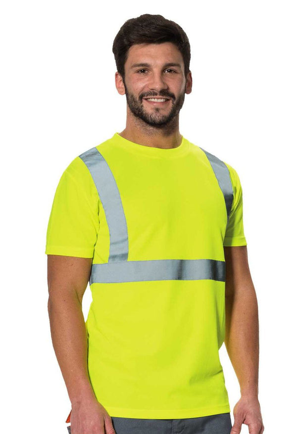 T-shirt alta visibilita Logica GIROHV - Giallo