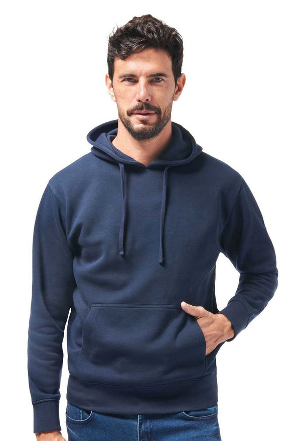 Felpa da lavoro Logica SANMARCO con cappuccio e marsupio 280 gr - Blu