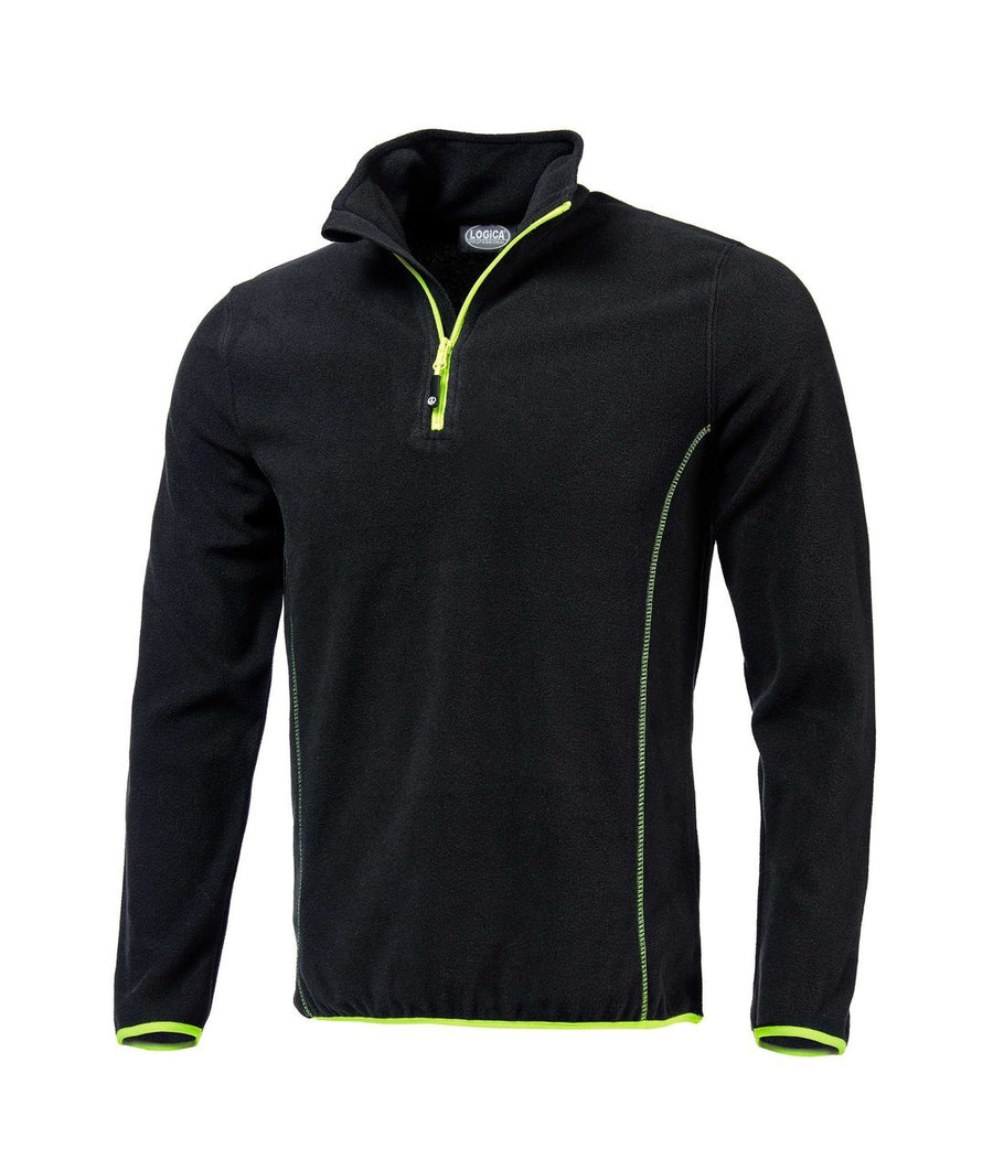 Micropile da lavoro Logica ANUBI termico zip corta 200 gr - Nero/Giallo