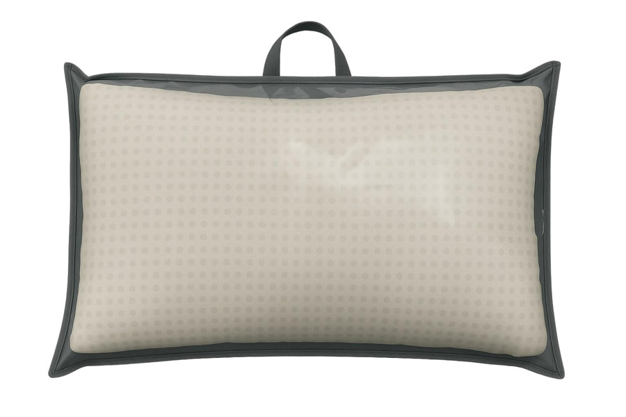 Custodia porta cuscino professionale 81x51 cm grigio - busta salvaspazio con zip e manico TNT - ideale per hotel, ristoranti e catering