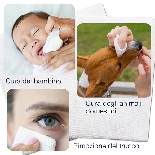 Gima 35010 Compressa Garza, Tessuto Non Tessuto, 4 Strati, 5 x 5 cm, Confezione da 1000