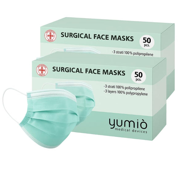 Mascherine Monouso Certificate CE con elastici comodi e resistenti - Dispenser da 50pz - Made in Italy