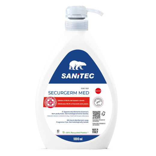 Securgerm Med 1027 SANITEC PMC — Sapone Disinfettante Lavamani 6×1 L