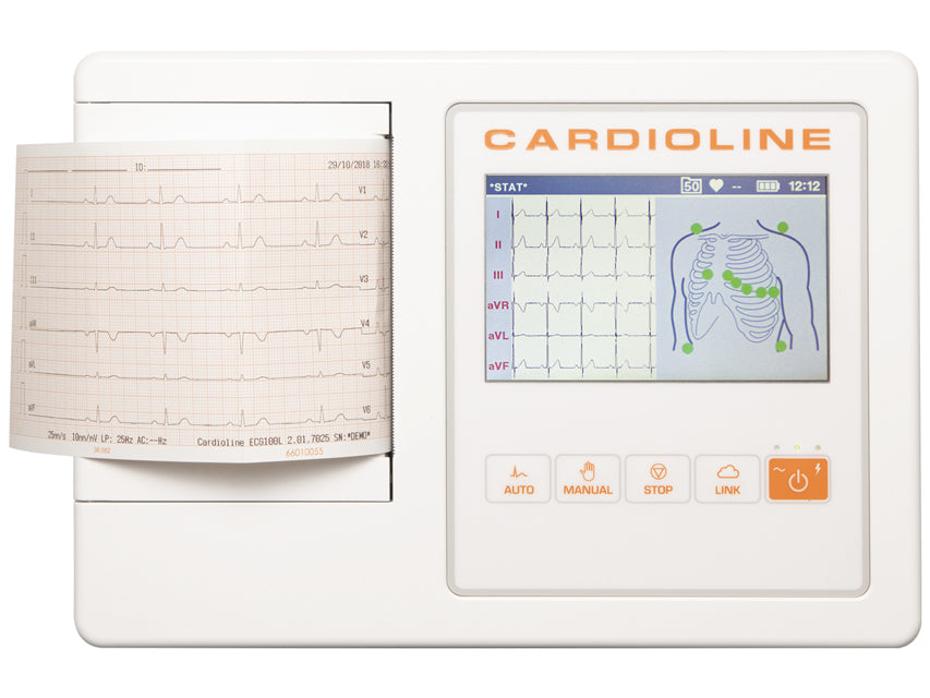 Cardioline ECG100L/ECG200L Glasgow Schermo a Colori Touch