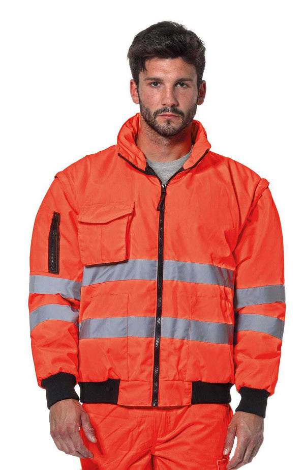 Bomber imbottito alta visibilità SUMMITHV EN 20471 classe 3 — foto ufficiale Logica Professional colore Arancio