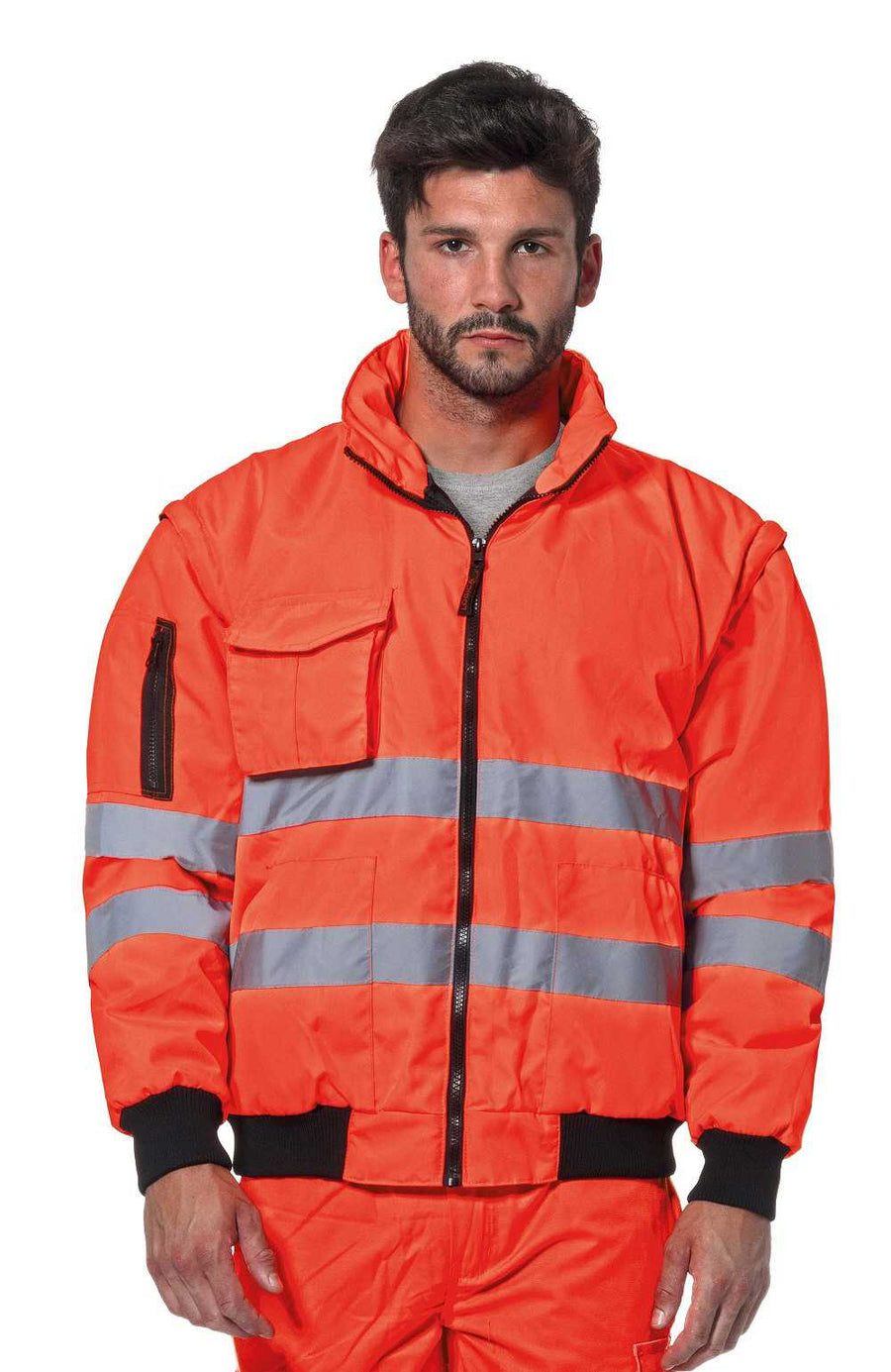 Bomber imbottito alta visibilità SUMMITHV EN 20471 classe 3 — foto ufficiale Logica Professional colore Arancio