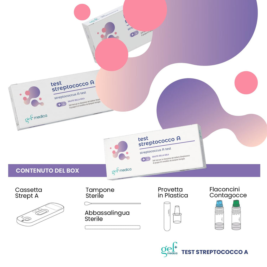 Test rapido Streptococco A Gef Medica - contenuto, uso e lettura del risultato