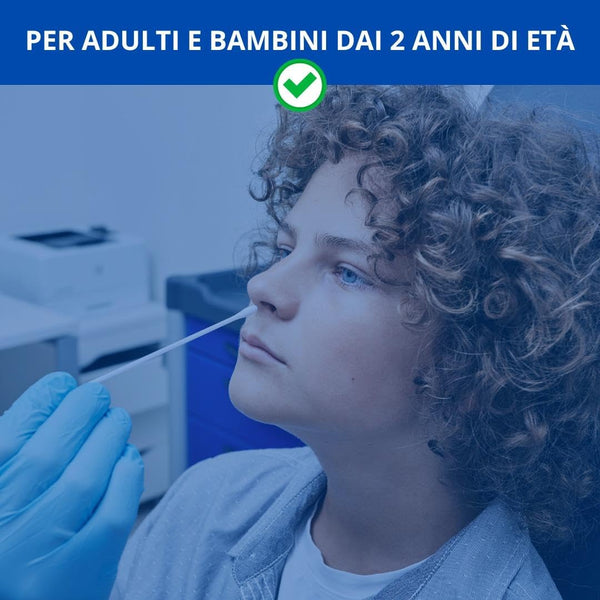 Tampone Rapido Nasale - Tampone per Nuove Varianti 2024 - Sensibilit€ 100% a carica virale alta, Certificati per Uso Domestico