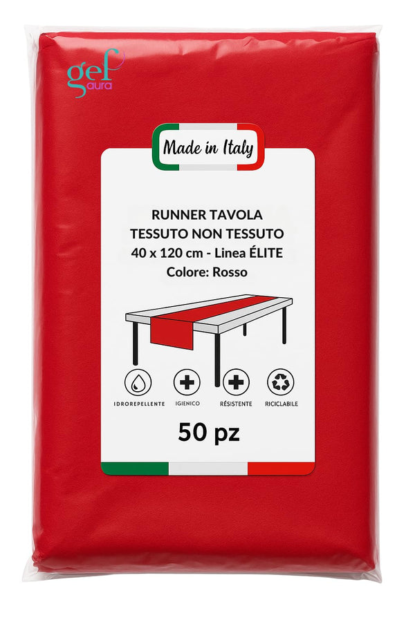 Runner Tavola TNT 40x120 cm Monouso Professionale – Idrorepellente, Resistente, Traspirante – Certificato Oeko-Tex® – Made in Italy per Hotel e Ristoranti