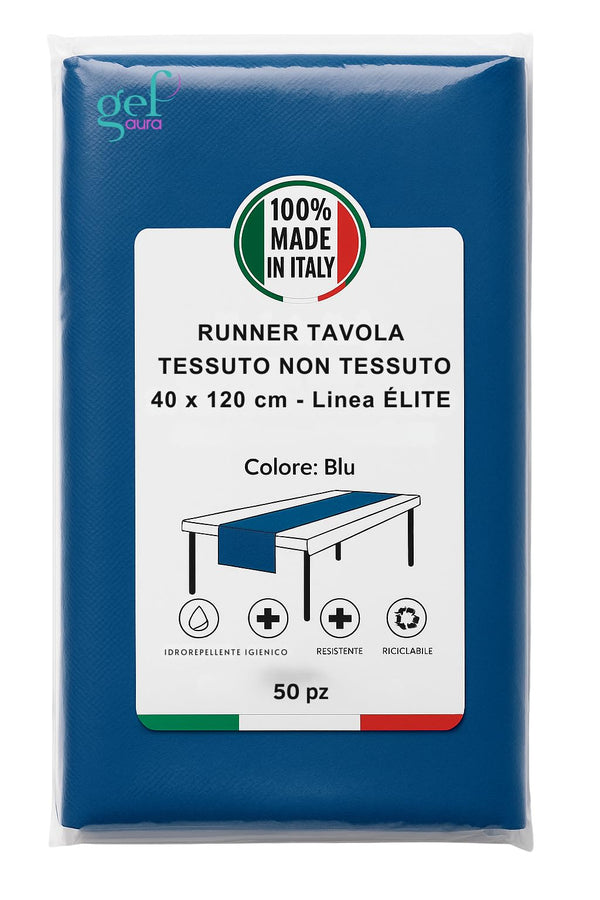 Runner Tavola TNT 40x120 cm Monouso Professionale – Idrorepellente, Resistente, Traspirante – Certificato Oeko-Tex® – Made in Italy per Hotel e Ristoranti