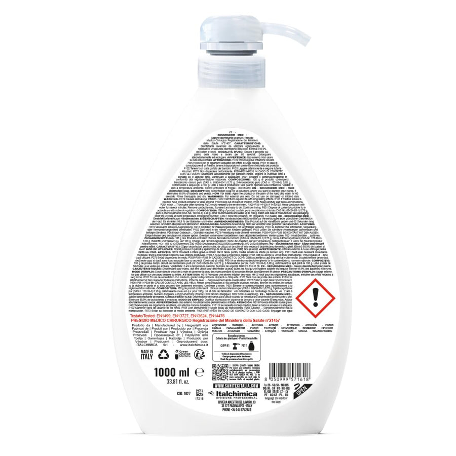 Securgerm Med 1027 SANITEC PMC — Sapone Disinfettante Lavamani 6×1 L | GEF Medica