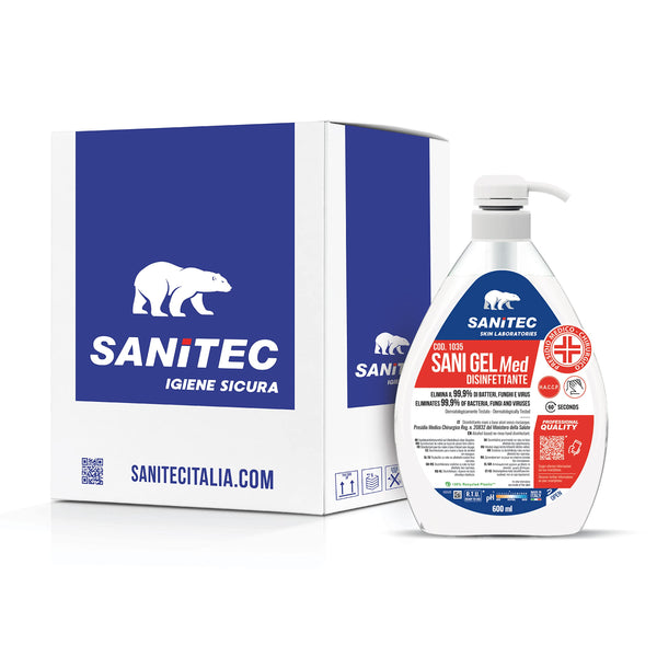 Sani Gel Med 1035 SANITEC PMC — Gel Disinfettante Mani 6×600 ml | GEF Medica