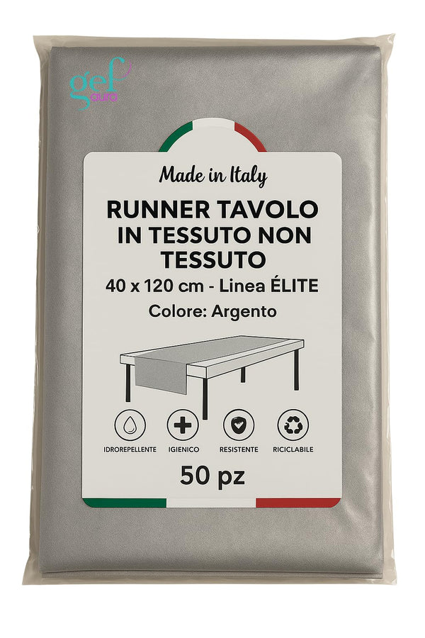Runner Tavola TNT 40x120 cm Monouso Professionale – Idrorepellente, Resistente, Traspirante – Certificato Oeko-Tex® – Made in Italy per Hotel e Ristoranti