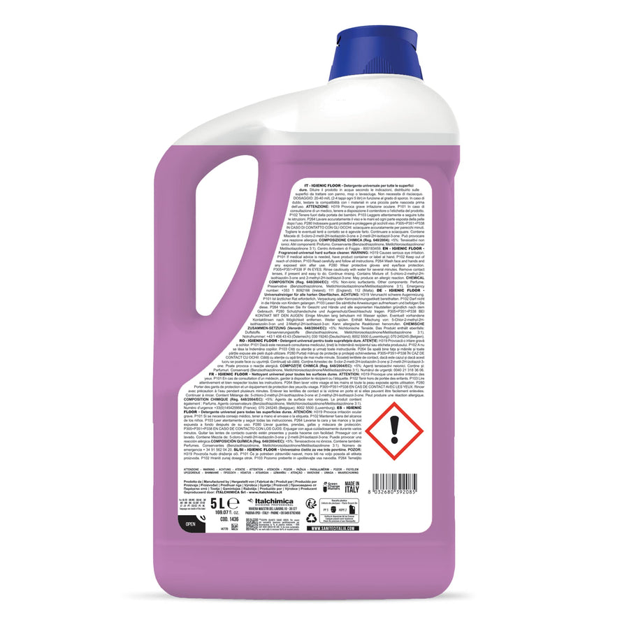 Igienic Floor 1436 SANITEC - Detergente Universale Sgrassante Concentrato Igienizzante - Tanica da 5L