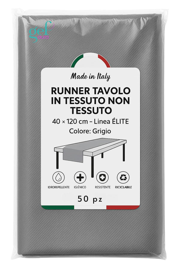 Runner Tavola TNT 40x120 cm Monouso Professionale – Idrorepellente, Resistente, Traspirante – Certificato Oeko-Tex® – Made in Italy per Hotel e Ristoranti