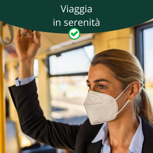 Mascherine FFP2 Certificate CE Made in Italy - Elastici Comodi Imbustamento Singolo - Bianco | Gef Medica