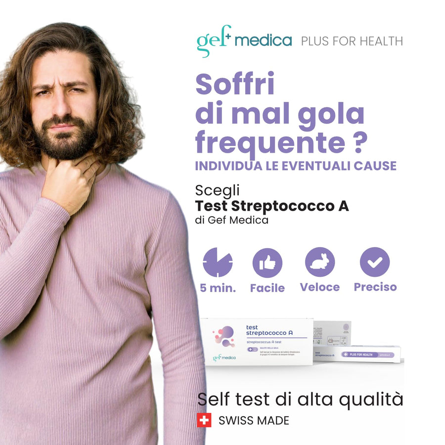 Test rapido Streptococco A Gef Medica - contenuto, uso e lettura del risultato