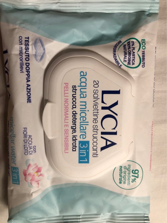 Lycia Salviette Strucc pz 20 Aqua Micell 3in1 P Normali – Cartone 12 pz