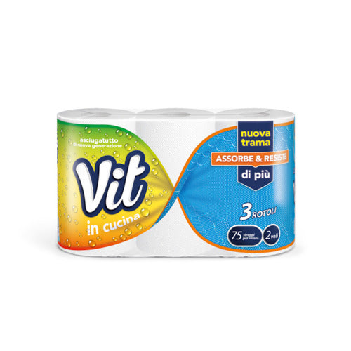 Vit Asciugatutto Carta Spugna Punta-punta X3 – Cartone 8 pz