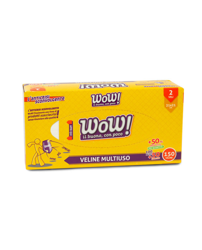Wow! Fazzoletti Veline 2veli pz 150 – Cartone 30 pz