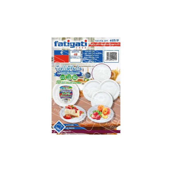 Fatigati Piatti Frutta Pz 25