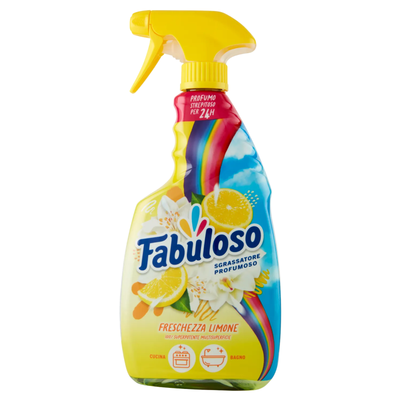 Fabuloso Sgrassatore Pavimenti 600 ml — Detergente Multiuso · Cartone da 10 confezioni