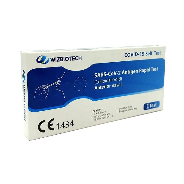 Tampone rapido Covid-19 Wizbiotech self test - kit da 5 a 20 test