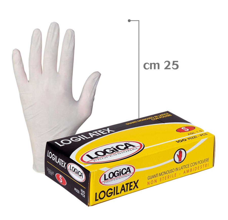 LOGILATEX Guanti Lattice con Polveri 100 Pz - Logica — foto ufficiale Logica Professional