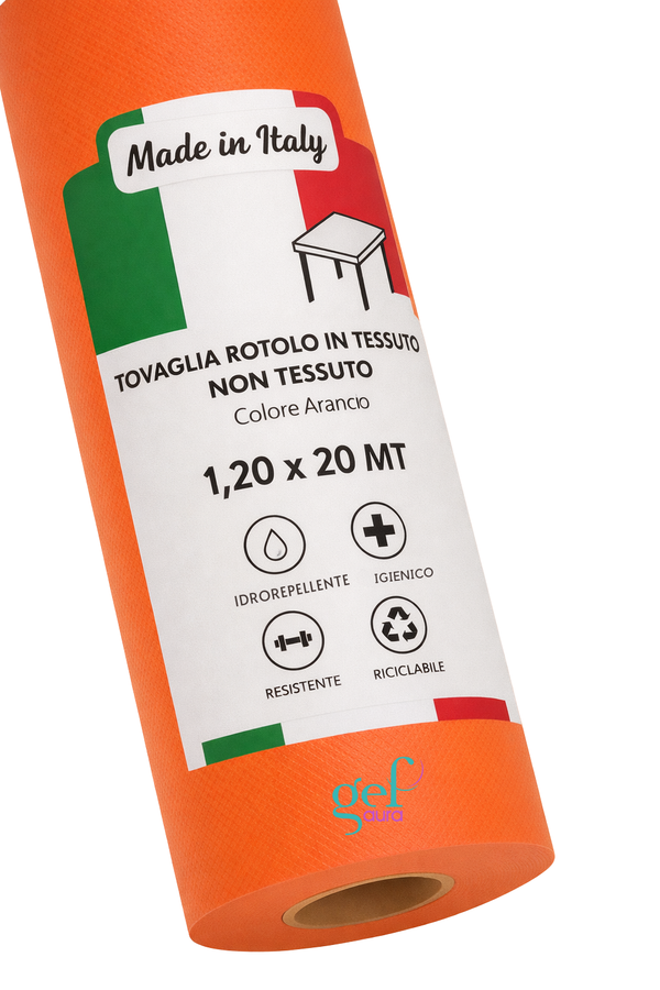 Rotolo Tovaglia TNT 1,2x20 m Monouso Professionale – Idrorepellente, Resistente, Spunbond 50 g/m² – Certificato Oeko-Tex® – Made in Italy per Hotel, Ristoranti e Catering