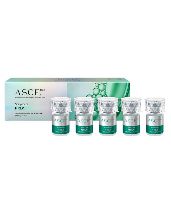 ASCEplus HRLV Scalp Care - Kit da 5 Flaconi - Trattamento Rigenerante per Cuoio Capelluto e Capelli con Esosomi