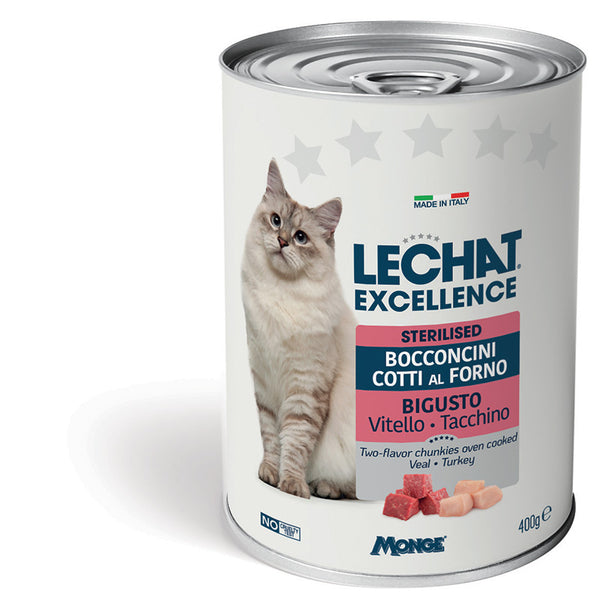 Lattina LeChat Excellence bocconcini vitello e tacchino da 400 g