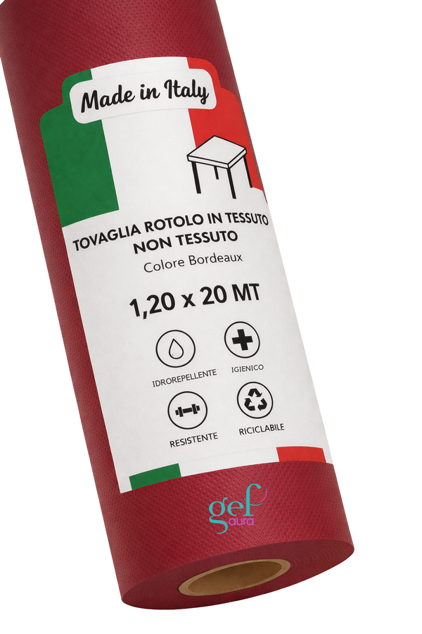 Rotolo Tovaglia TNT 1,2x20 m Monouso Professionale – Idrorepellente, Resistente, Spunbond 50 g/m² – Certificato Oeko-Tex® – Made in Italy per Hotel, Ristoranti e Catering