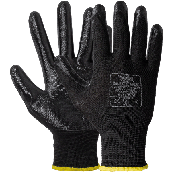 Guanti Poliestere Spalmati Nitrile VAM Mix - 240mm - Cartone 120 Paia