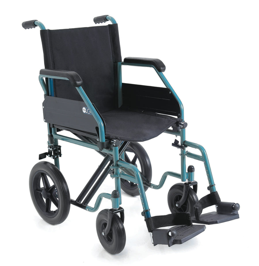Carrozzina pieghevole Go 2, vista laterale