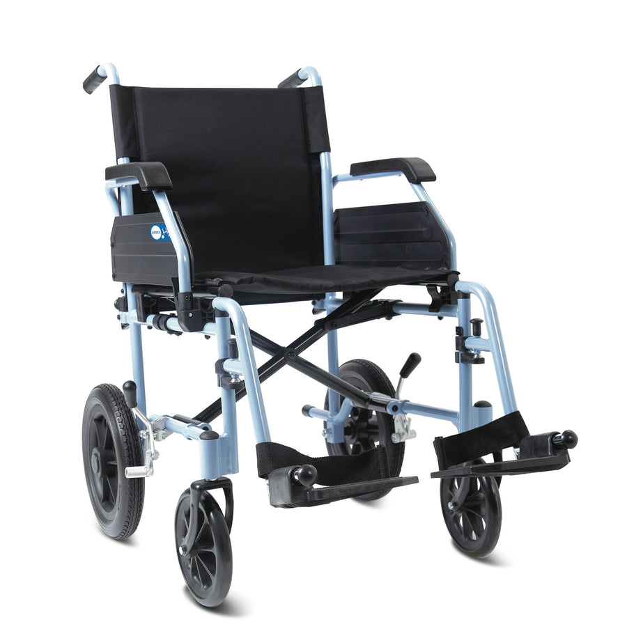 Carrozzina leggera pieghevole Smart Go, vista laterale