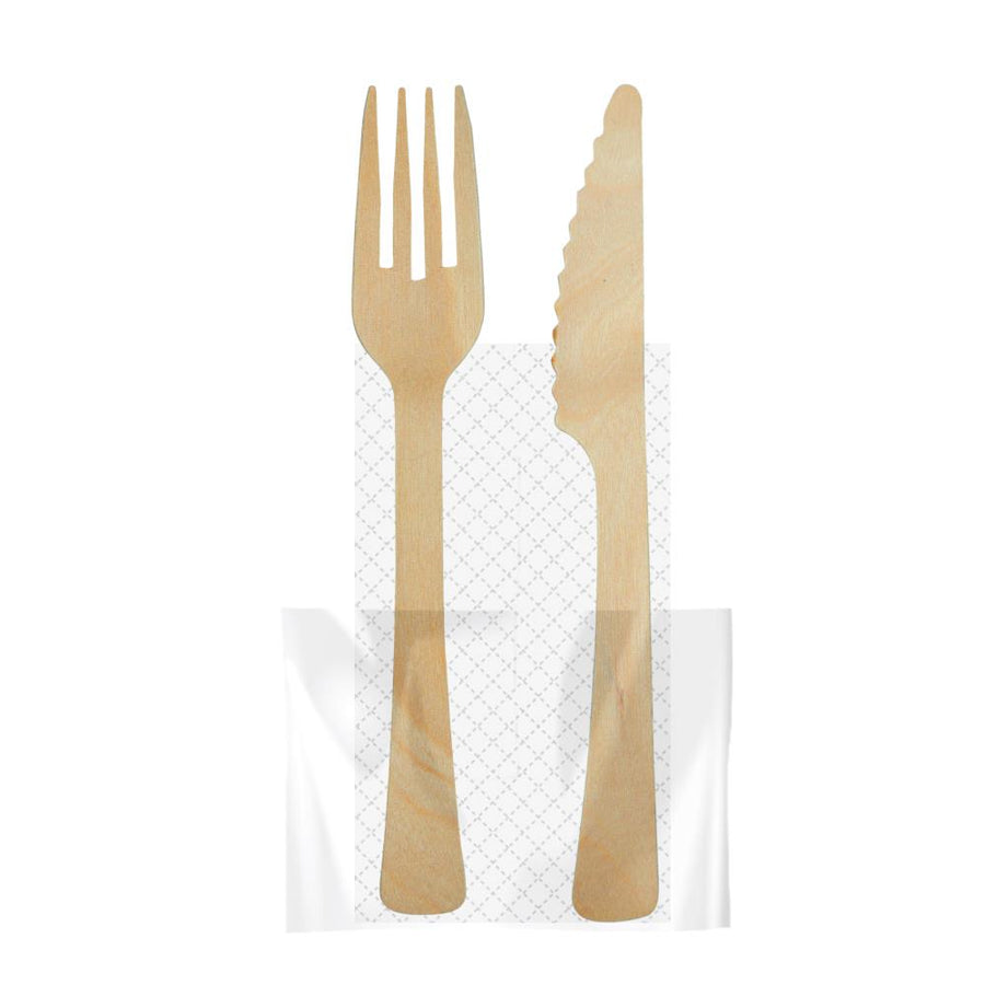 Set bis legno + tovagliolo 23 cm