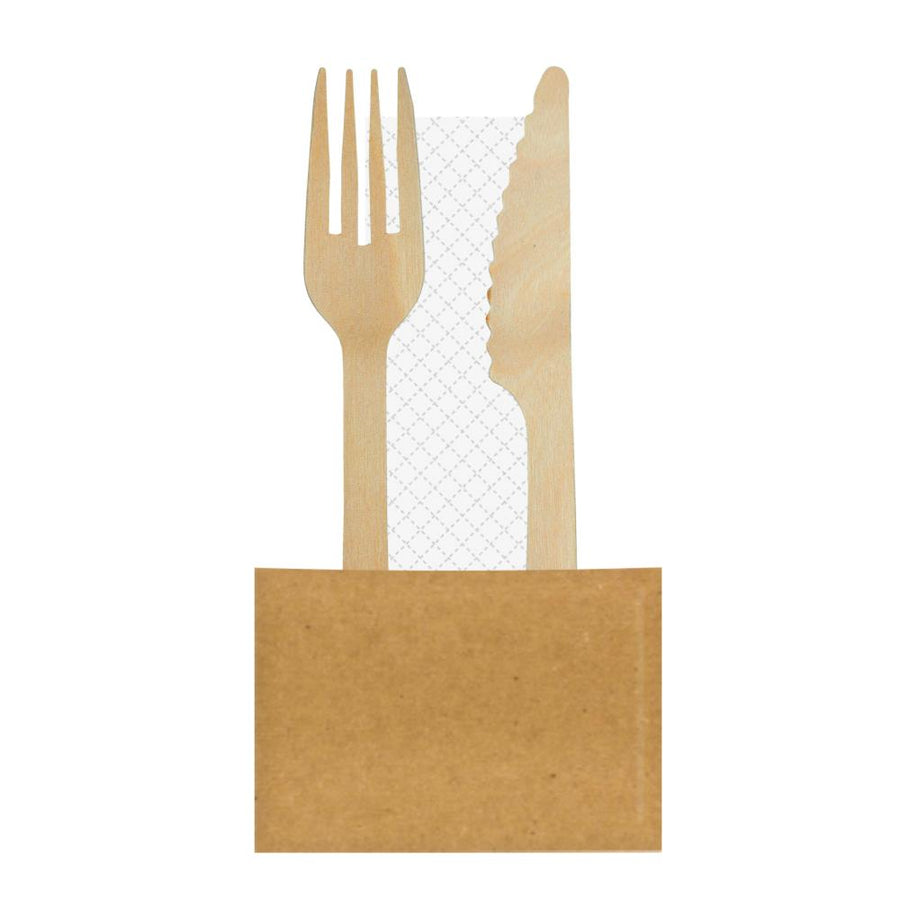 Set bis legno + tovagliolo 30 cm