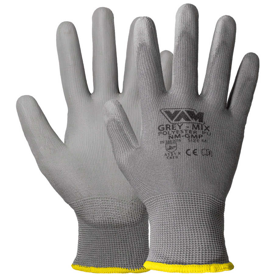 Guanti poliestere spalmati poliuretano VAM Mix - 240mm DMF Free - cartone 120 paia