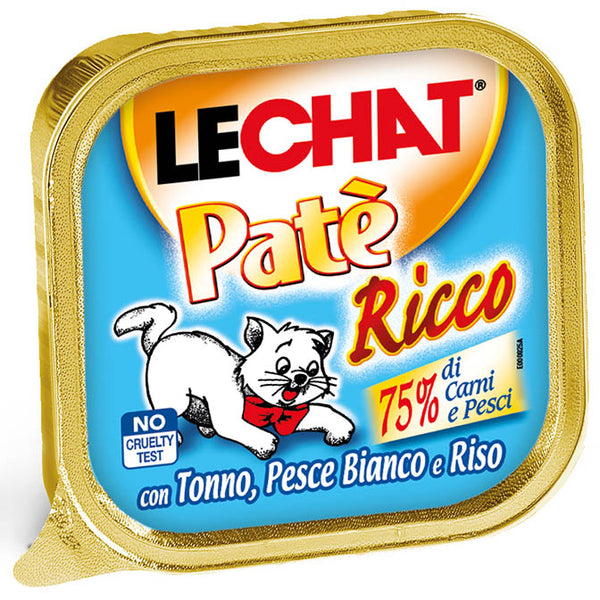 Monge Monge Lechat Pate'Ricco 100Gr Pesce Bianco&Riso