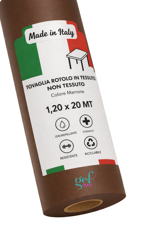 Rotolo Tovaglia TNT 1,2x20 m Monouso Professionale – Idrorepellente, Resistente, Spunbond 50 g/m² – Certificato Oeko-Tex® – Made in Italy per Hotel, Ristoranti e Catering