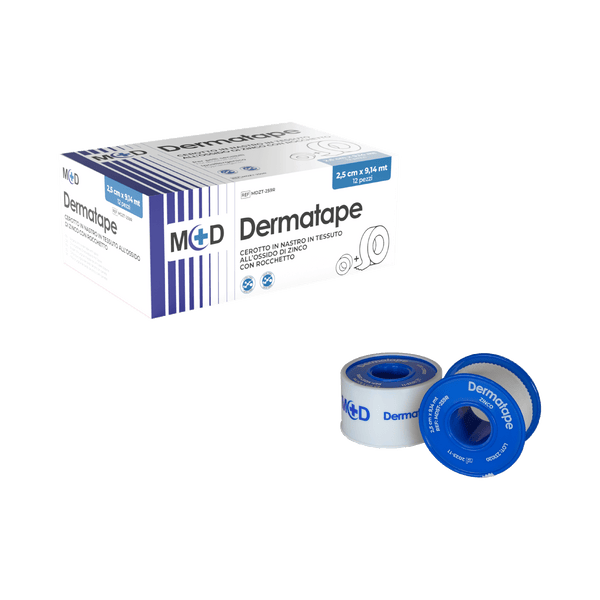 M+D DERMATAPE OSSIDO DI ZINCO Nastro con Ossido di Zinco su Rocchetto - Monouso - LATEX FREE