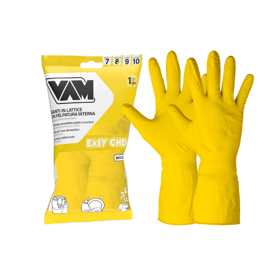 Guanti lattice chimici VAM Easy Chem - cartone 144 paia - certificati alimentare EN 1186