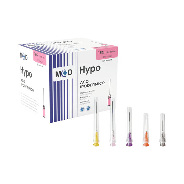 M+D HYPO Aghi Ipodermici Monouso Sterili Latex Free - Cartone 10.000 pz