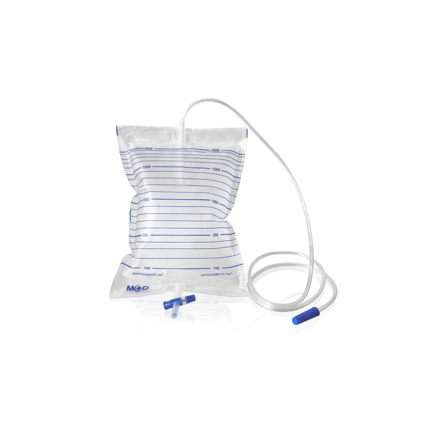 M+D U-Bag sacca per urina in PVC 2000ml non sterile - cartone 250 pz