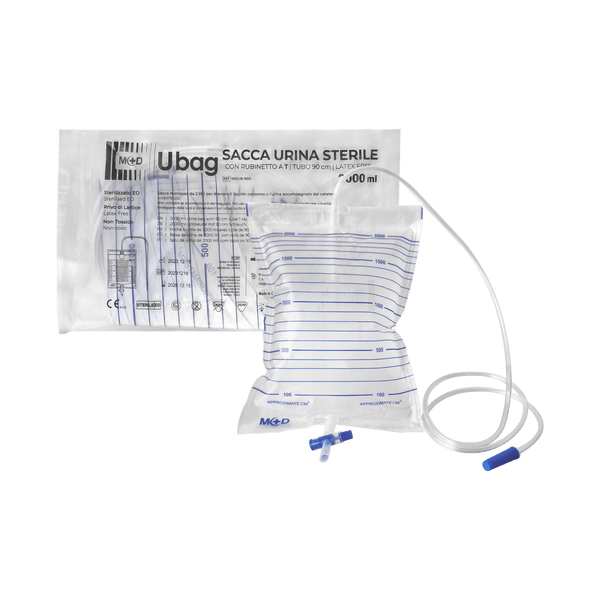 M+D U-BAG STERILE Sacca per Urina in PVC 2000ml STERILE - Cartone 250 pz