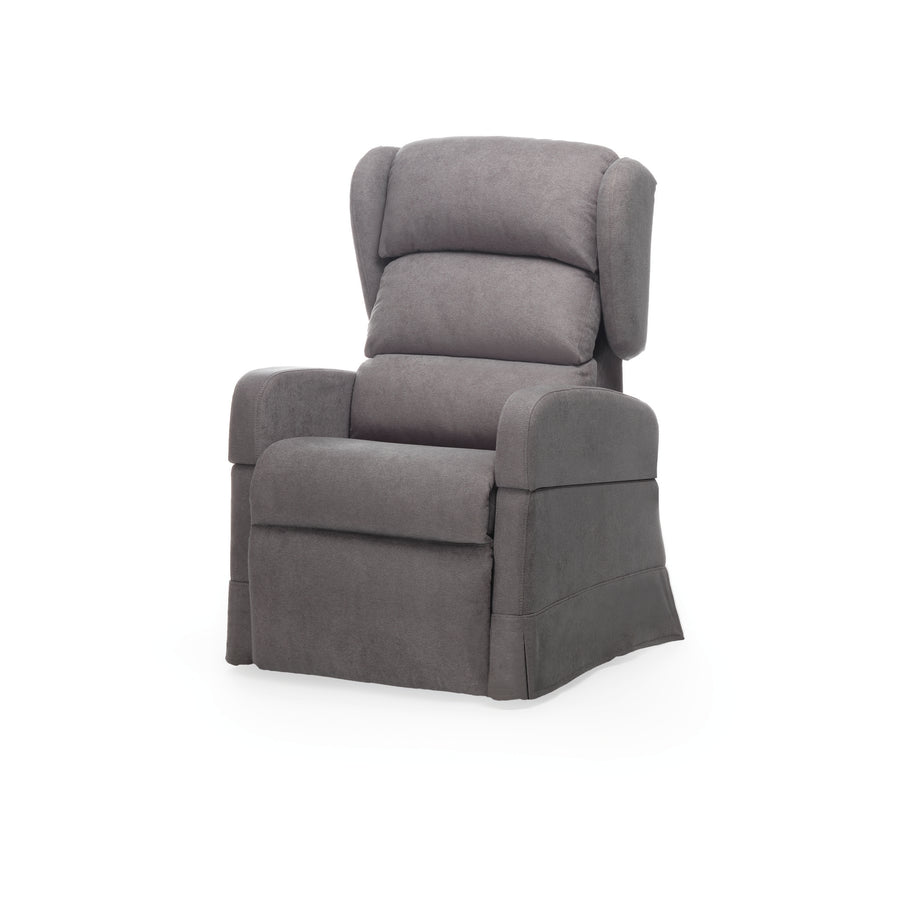 Poltrona relax elevabile trasformabile in letto, vista laterale