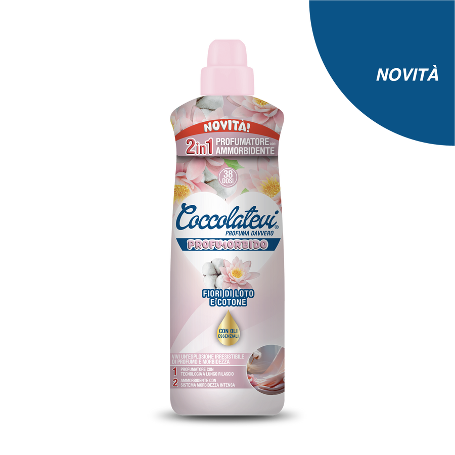 Coccolatevi Profumorbido Fiori di Loto e Cotone 760 ml, confezione di vendita a cartone intero da 9 pezzi.