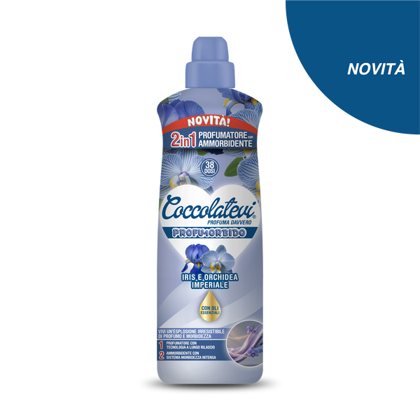 Coccolatevi Profumorbido Iris e Orchidea Imperiale 760 ml, confezione di vendita a cartone intero da 9 pezzi.