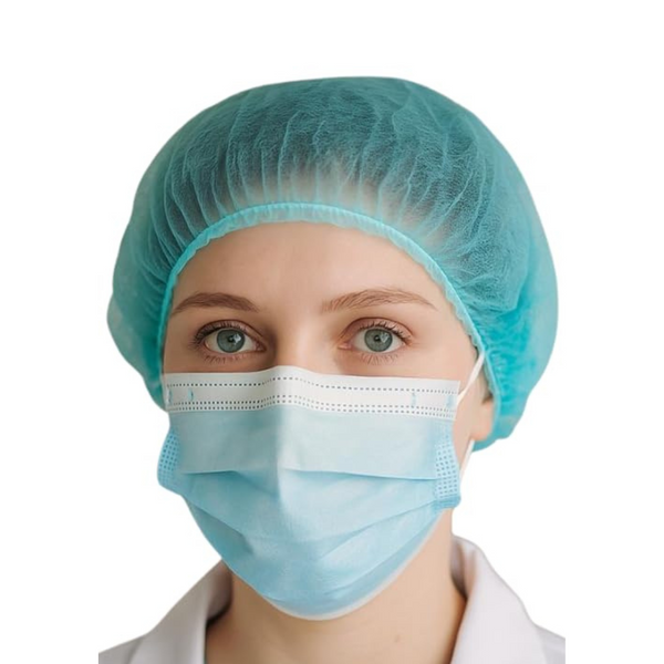 100 Pezzi Cuffia Chirurgica, Cuffia in Polipropilene Taglia Unica, Cuffia Capelli Per Cucina o Dentista, Strumento Igienico Medico, Cuffie Monouso per Capelli Uomo Donna (Celeste o Verde)