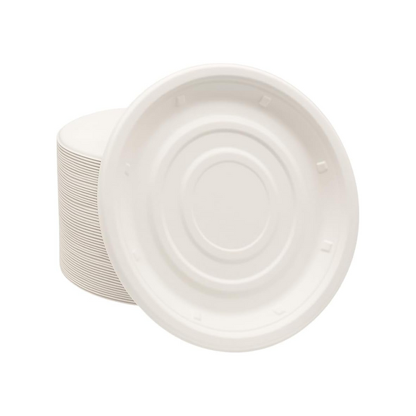 Piatti Pizza Compostabili Ї31,5 cm in Polpa di Canna Р PFAS Free, Resistenti, Biodegradabili Р 200 Pz (4x50) Р Gef Company